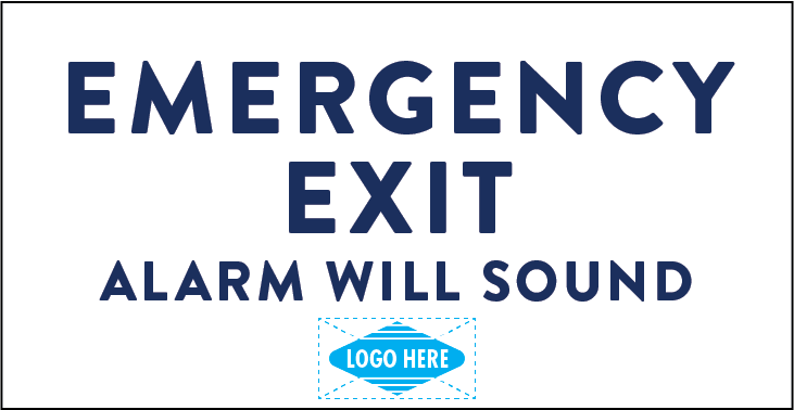 Emergency Exit Sign 16" x 8"