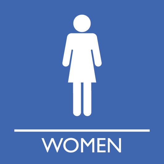 Women Restroom Sign - 8" x 8"
