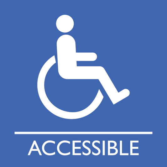 Wheelchair Accessible Sign - 8" x 8"