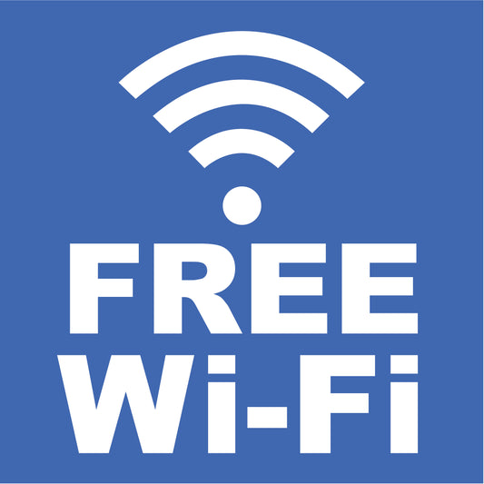 Free Wifi Sign - 8" x 8"