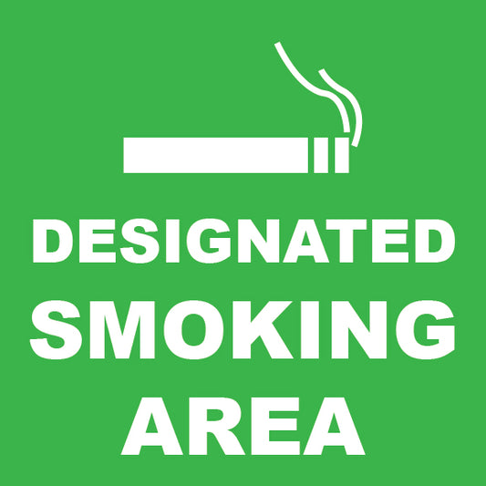 Designated Smoking Area Sign - 8" x 8"