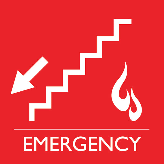 Emergency Stairwell Sign - 8" x 8"