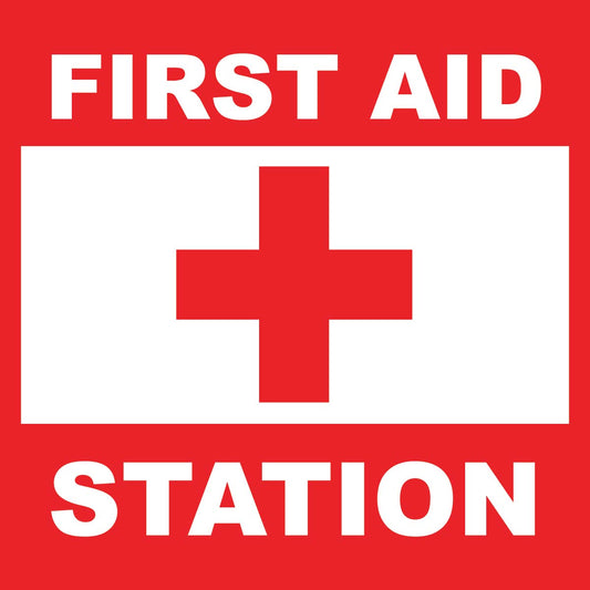 First Aid Station Sign - 8" x 8"