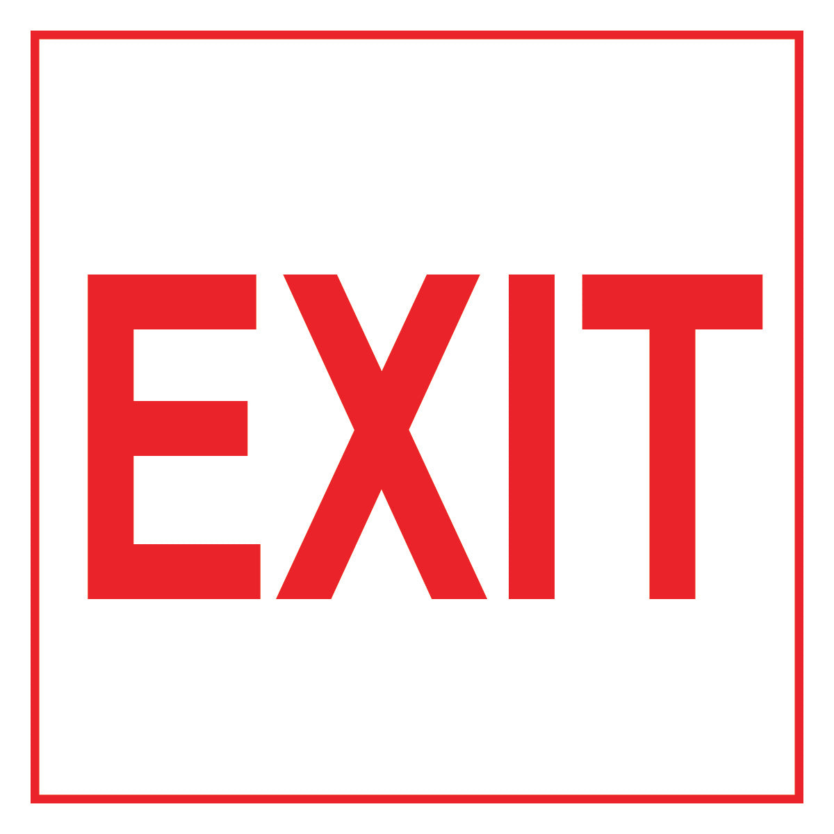 Exit Sign - 8" x 8"
