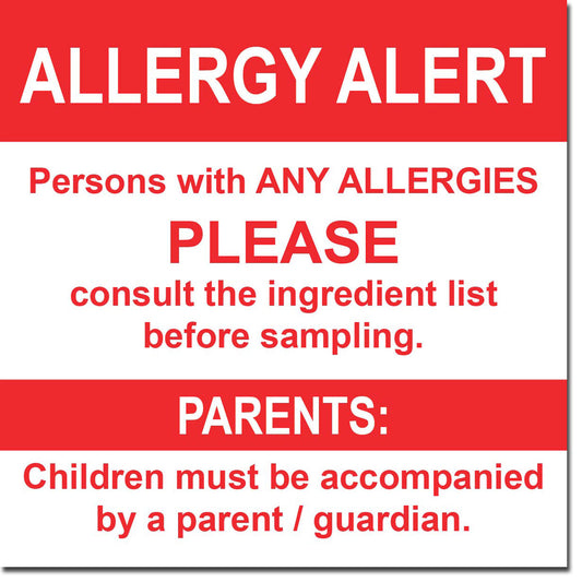 Allergy Alert Sign - 8" x 8"