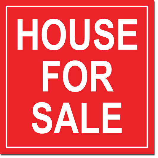 House For Sale Sign - 8" x 8"