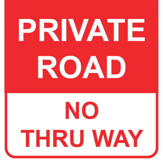 Private Road Sign - 8" x 8"