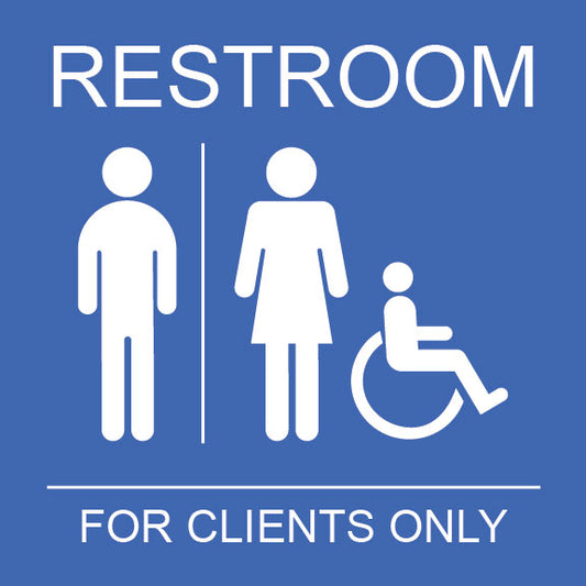Reserved Restroom Sign - 8" x 8"